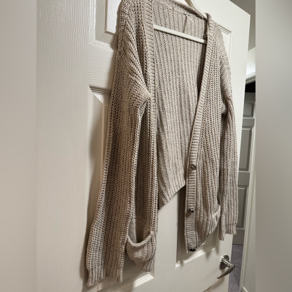 Free People Beige with Multicolor Knit Cardigan - Picture 7 of 9